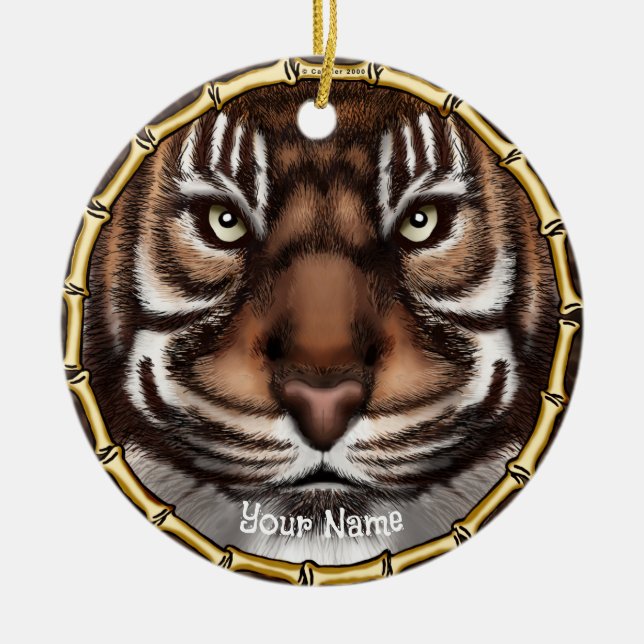 Tiger Bones  Ceramic Ornament (Front)