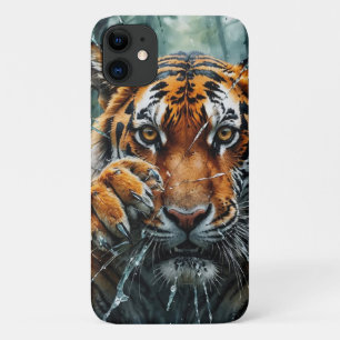 Tiger Breaking Through iPhone 11 Case