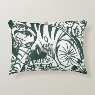 Tiger by Franz Marc, Vintage Expressionism Art Decorative Pillow