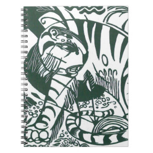 Tiger by Franz Marc, Vintage Expressionism Art Notebook