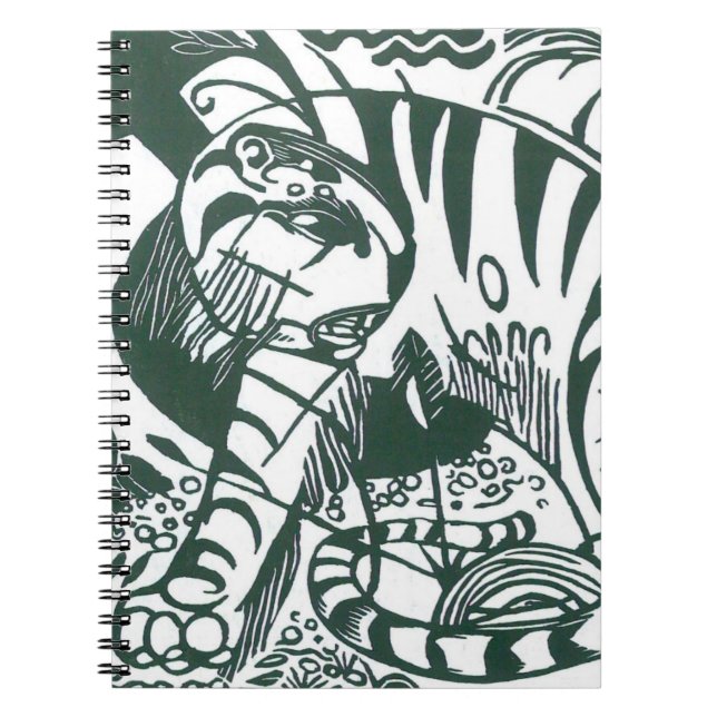 Tiger by Franz Marc, Vintage Expressionism Art Notebook (Front)