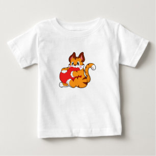 Tiger cat at Love with Heart.PNG Baby T-Shirt