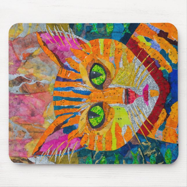 Tiger Cat Mouse Pad (Front)