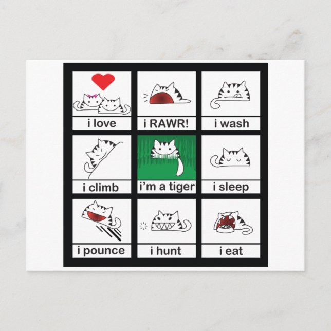 Tiger Cat Postcard (Front)