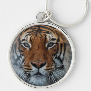 Tiger Cat Stripes Jungle Mist Animal Keychain