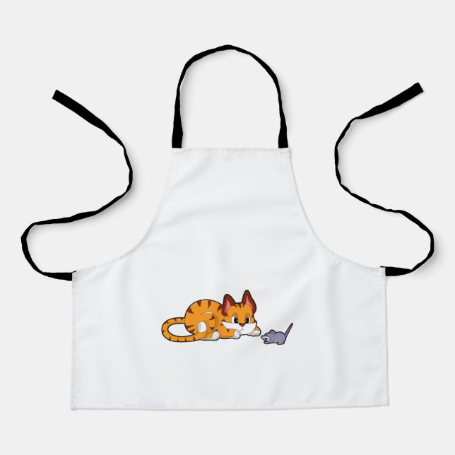 Tiger cat with Mouse Apron (Front)