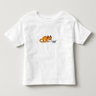 Tiger cat with Mouse Toddler T-shirt