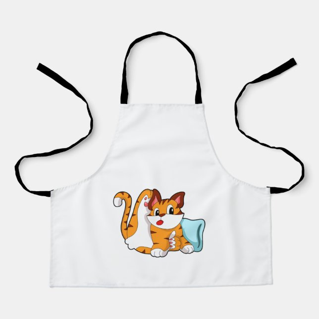 Tiger cat with Pillow Apron (Front)