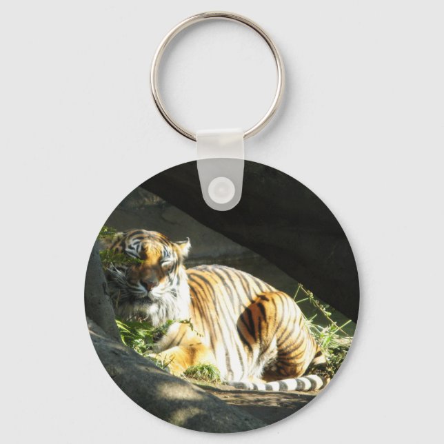 Tiger Catnap Keychain (Front)