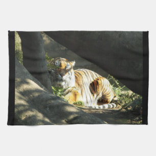 Tiger Catnap Kitchen Towel