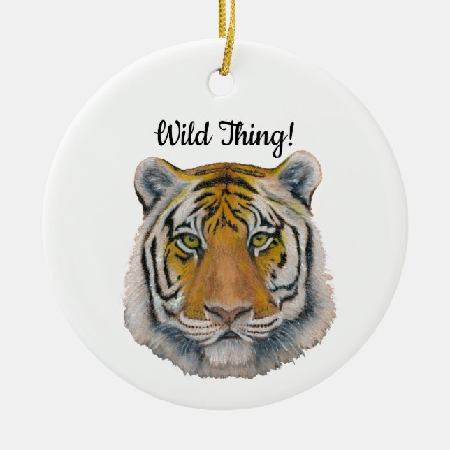 Tiger Ceramic Ornament (Front)