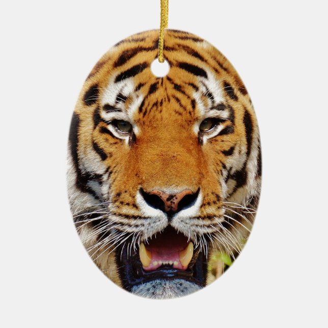 Tiger Ceramic Ornament (Front)