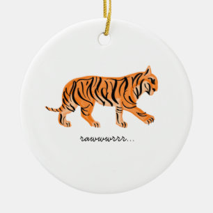 Tiger  ceramic ornament