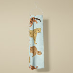 Tiger, Cheetah And Leopard Scarf<br><div class="desc">Tiger, cheetah and leopard drawings against a very light turquoise background.</div>