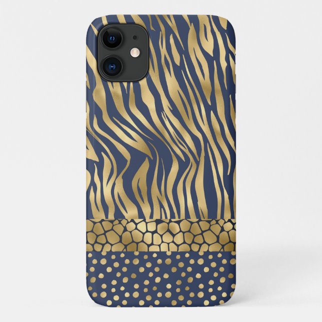 Tiger Chic Gold Chic Coque-Mate coque iphone éléga (Dos)