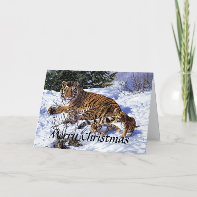 Tiger Christmas Card (Front)
