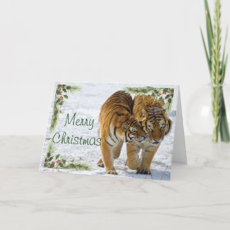 Tiger Christmas Card