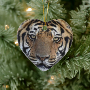 ***TIGER CHRISTMAS*** CERAMIC ORNAMENT