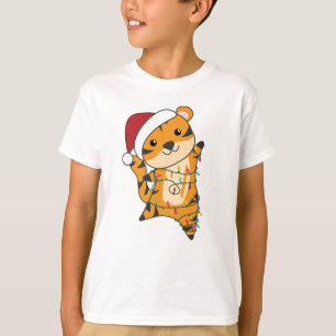 Tiger Christmas Snow Winter Animals Tiger T-Shirt