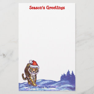 Tiger Christmas Stationery