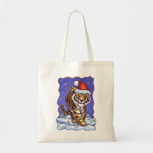 Tiger Christmas Tote Bag (Front)