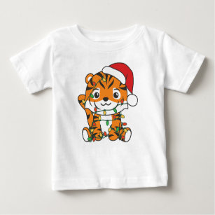 Tiger Christmas Winter Animals Holiday Tigers Baby T-Shirt