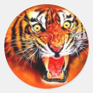 Tiger Classic Round Sticker