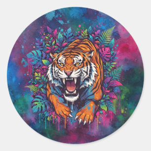 Tiger Classic Round Sticker