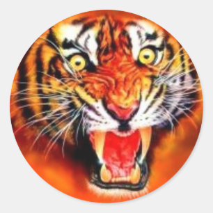 Tiger Classic Round Sticker
