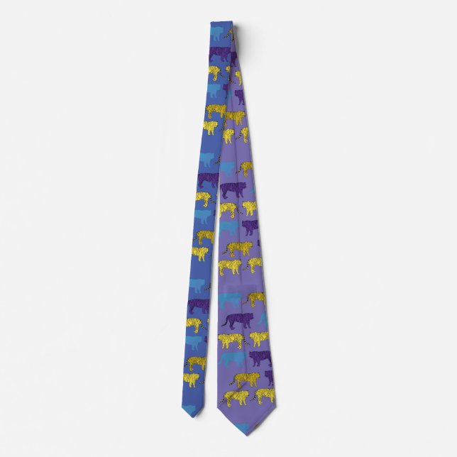 Tiger Club Tigers Art  Tie (Back)