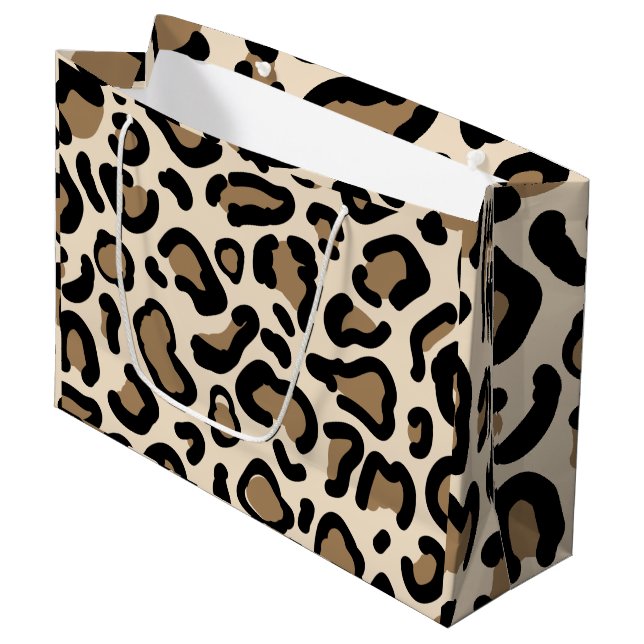Tiger Colour Pattern Animal Lovers  Large Gift Bag (Front Angled)