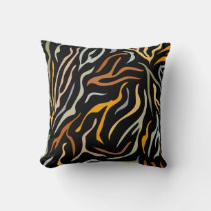 Tiger Colour Pattern animal Throw Pillow