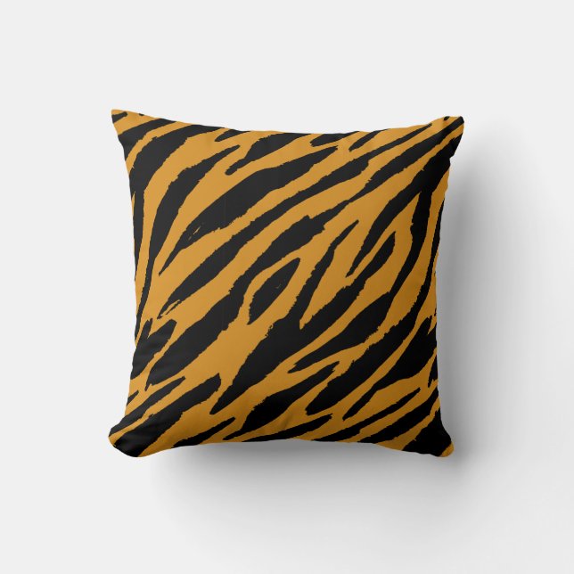 Tiger Colour Pattern Animals Lover Throw Pillow (Front)