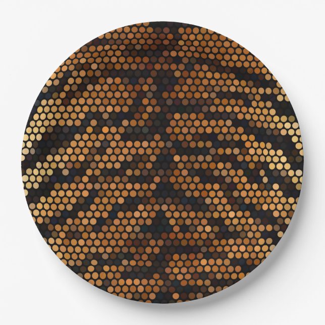 Tiger Colour Pattern Cute   Paper Plate (Front)