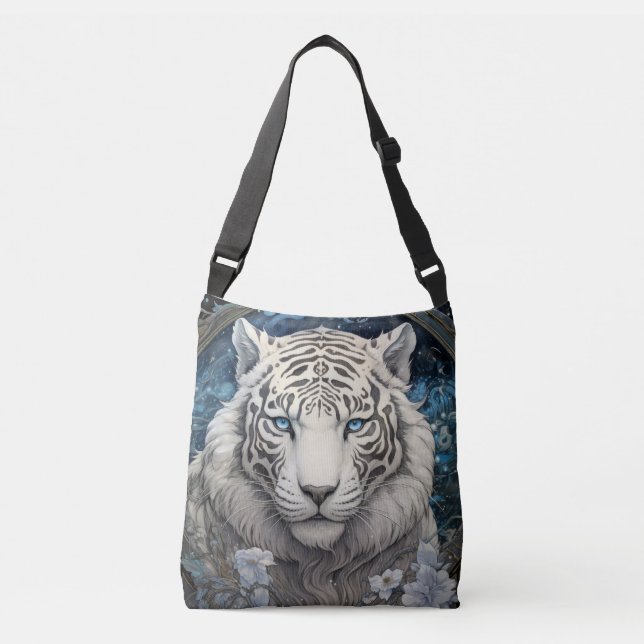 Tiger Colourful Animal Enchanting  Crossbody Bag (Front)
