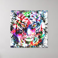 Tiger | Colourful Tiger Drawing | Abstract Art Fau