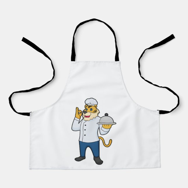 Tiger Cook Chef hat Platter Apron (Front)
