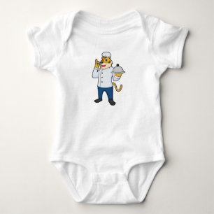 Tiger Cook Chef hat Platter Baby Bodysuit