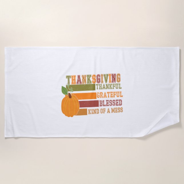 Tiger Country Pumpkin Beach Towel (Front)