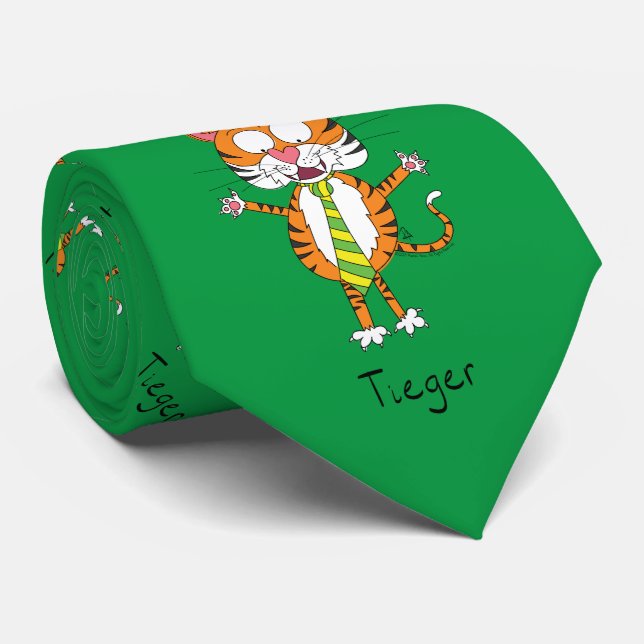 Tiger Cravate mignonne drôle (Roulé)