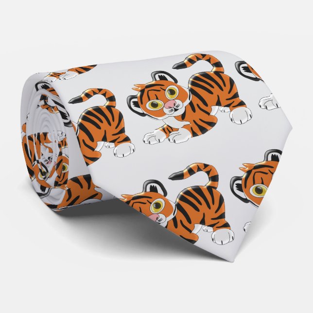 Tiger Cub Design Tie (Rolled)