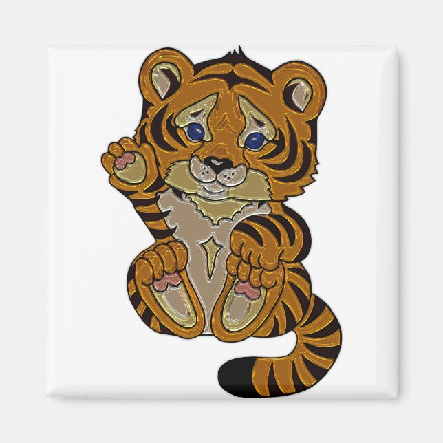 Tiger cub magnet (Front)