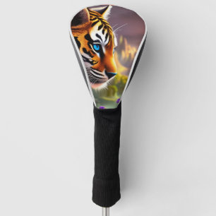 Tiger Cub,  Purple Flowers   Golf Head Cover