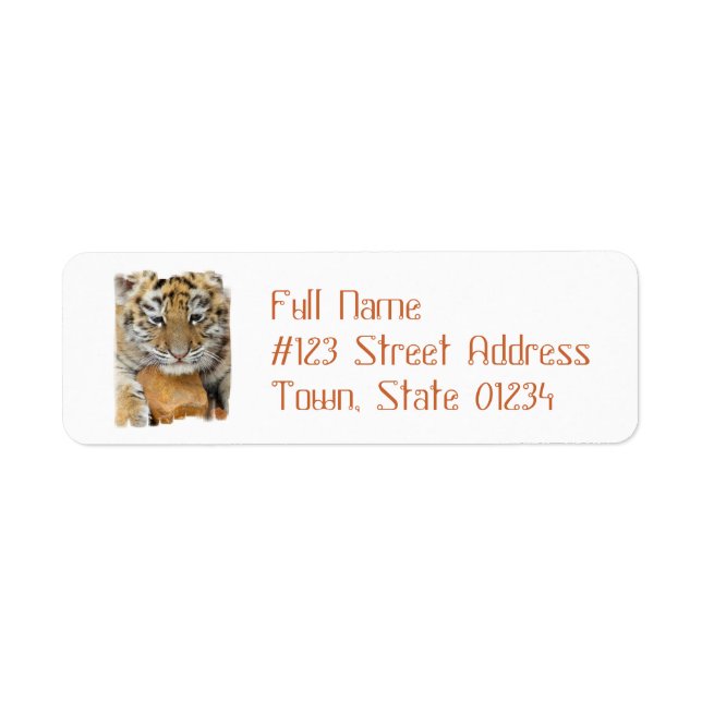 Tiger Cub Return Address Mailing Label (Front)