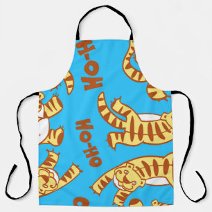 Tiger Cubs Cartoon: Funny Seamless. Apron