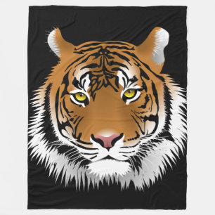 Tiger Custom Fleece Blanket, Large Blanket