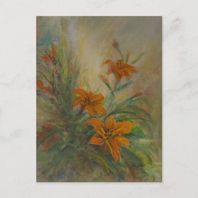 Tiger "Day" Lilies Postcard (Front)