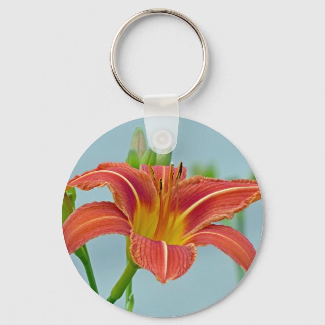 Tiger Daylily Keychain (Front)
