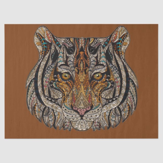 Tiger Design Decoupage Tissue Paper (Front)