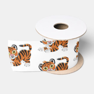 Tiger Design Satin Ribbon